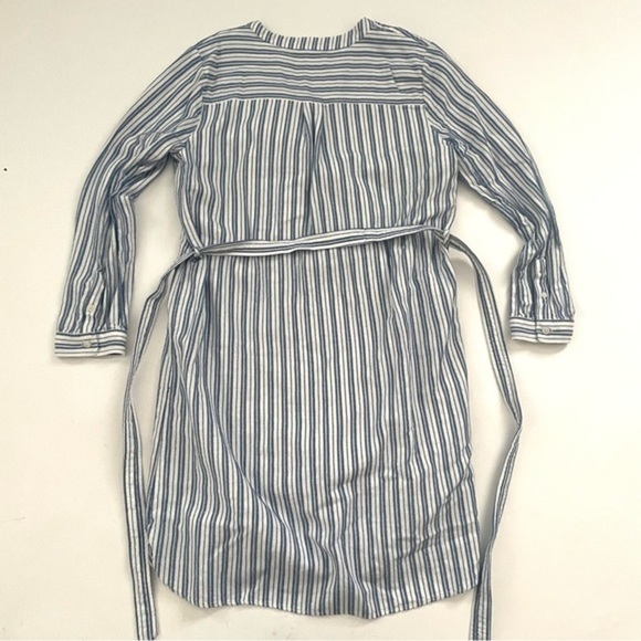 J Crew Mercantile Textured Stripe Shirt Dress Long Sleeve - Picture 3 of 8